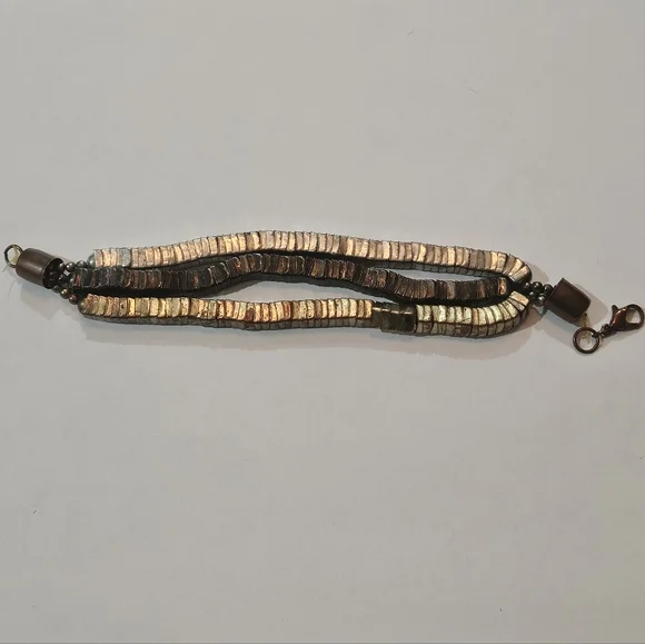 NEW Zara Metallic Coil Bracelet Silver Gold Black Avant Garde Bohemian Retro - Picture 4 of 7